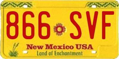 NM license plate 866SVF