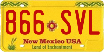 NM license plate 866SVL