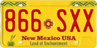 NM license plate 866SXX