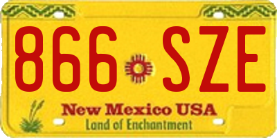 NM license plate 866SZE