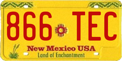 NM license plate 866TEC