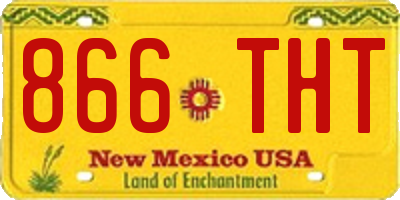 NM license plate 866THT