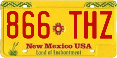 NM license plate 866THZ