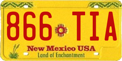 NM license plate 866TIA