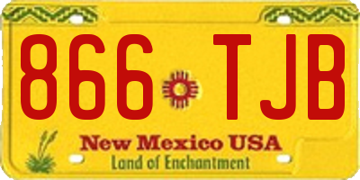 NM license plate 866TJB