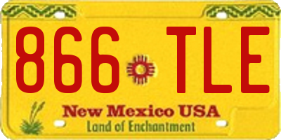 NM license plate 866TLE