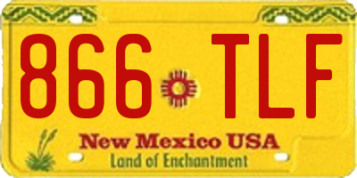NM license plate 866TLF