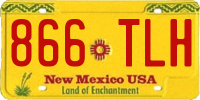 NM license plate 866TLH
