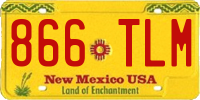 NM license plate 866TLM