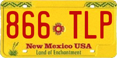 NM license plate 866TLP
