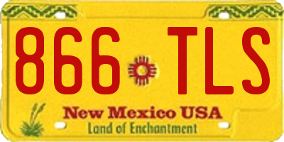 NM license plate 866TLS