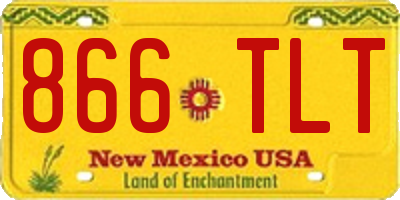 NM license plate 866TLT