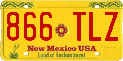 NM license plate 866TLZ