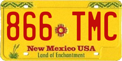 NM license plate 866TMC