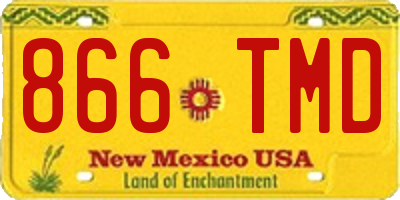 NM license plate 866TMD
