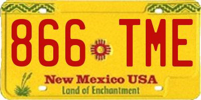 NM license plate 866TME