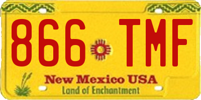 NM license plate 866TMF