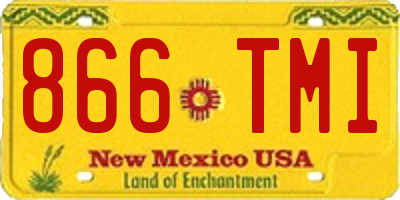 NM license plate 866TMI
