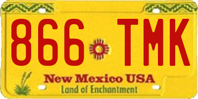 NM license plate 866TMK
