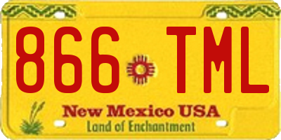 NM license plate 866TML