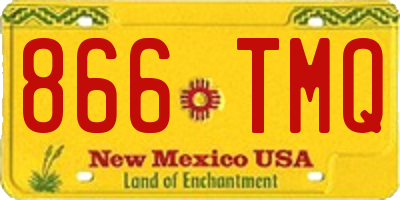 NM license plate 866TMQ