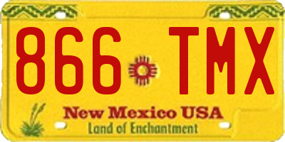 NM license plate 866TMX