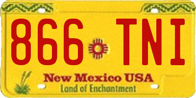 NM license plate 866TNI