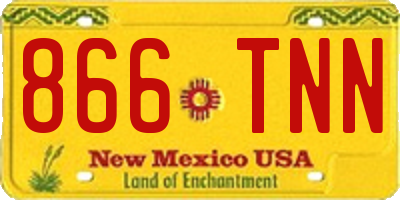 NM license plate 866TNN