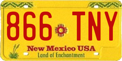 NM license plate 866TNY