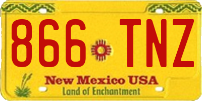 NM license plate 866TNZ