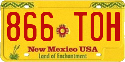 NM license plate 866TOH