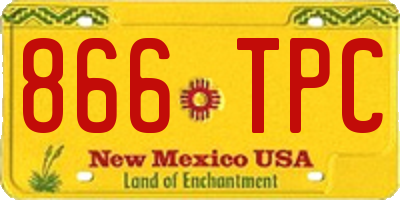 NM license plate 866TPC