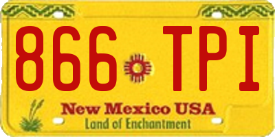 NM license plate 866TPI