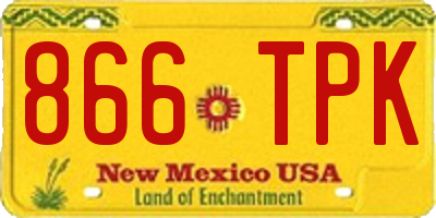 NM license plate 866TPK
