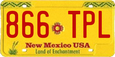 NM license plate 866TPL