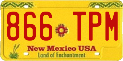 NM license plate 866TPM