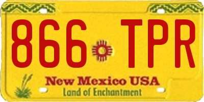 NM license plate 866TPR