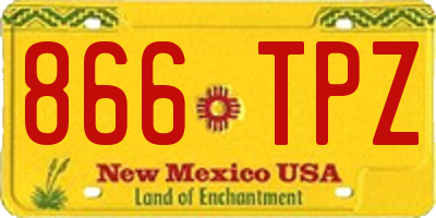 NM license plate 866TPZ