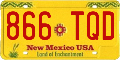NM license plate 866TQD