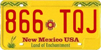 NM license plate 866TQJ