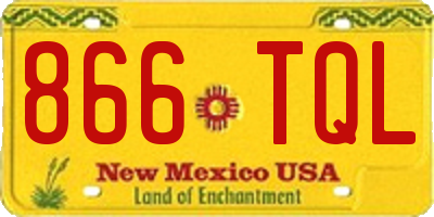NM license plate 866TQL