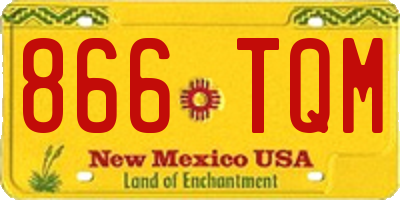 NM license plate 866TQM