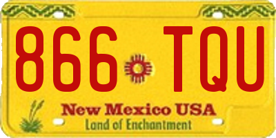 NM license plate 866TQU