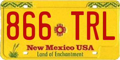 NM license plate 866TRL