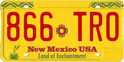 NM license plate 866TRO