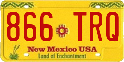 NM license plate 866TRQ