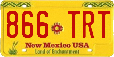 NM license plate 866TRT