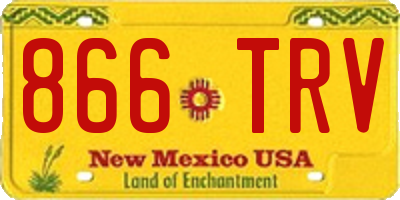 NM license plate 866TRV