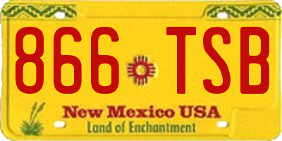 NM license plate 866TSB