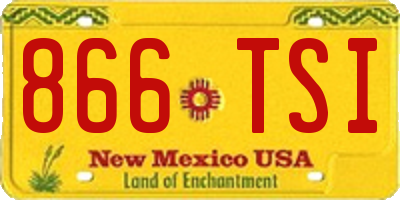 NM license plate 866TSI